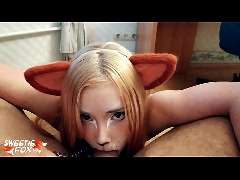 ❤️ Kitsune swallow dick and cum in her mouth ❤️ Russian porn at us ☑